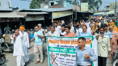 मुआवजा और प्लॉट की मांग को लेकर गंगानगर के किसानों का ऐलान, ‘मुआवजा नहीं तो वोट नहीं’